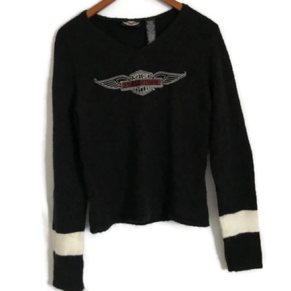 Harley-Davidson Sweaters - HARLEY DAVIDSON Cozy Wool Sweater L Embroidered